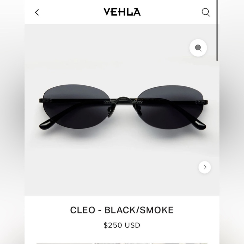Vehla Cleo Black Smoke Sunglasses